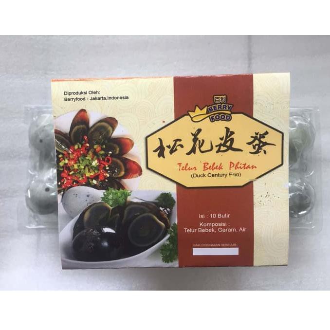 

Telur Bebek Hitam / Phitan (Pitan) / Century Egg isi 10 Butir