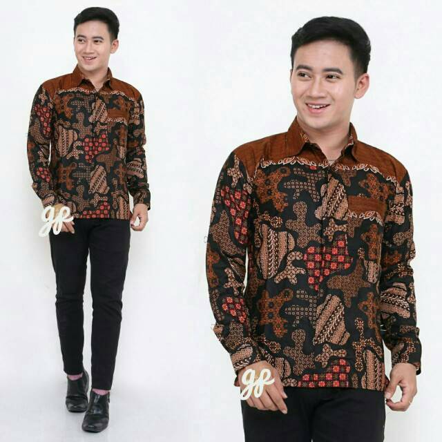 KEMEJA BATIK LENGAN PANJANG motif pulau