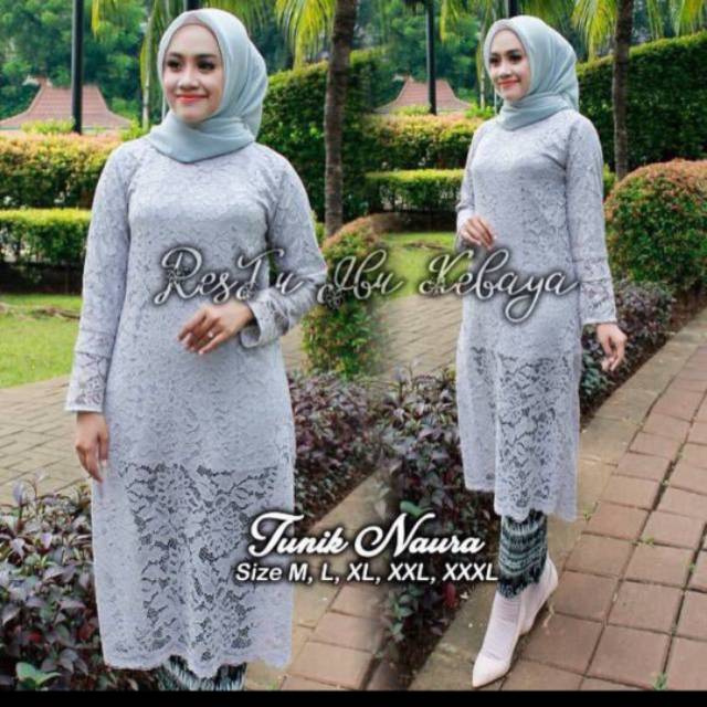Set kebaya modern tunik naura / kebaya wisuda / kebaya muslim