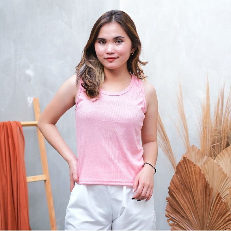 Arifirn Agnes Ribbed Tanktop - Tanktop Wanita Murah