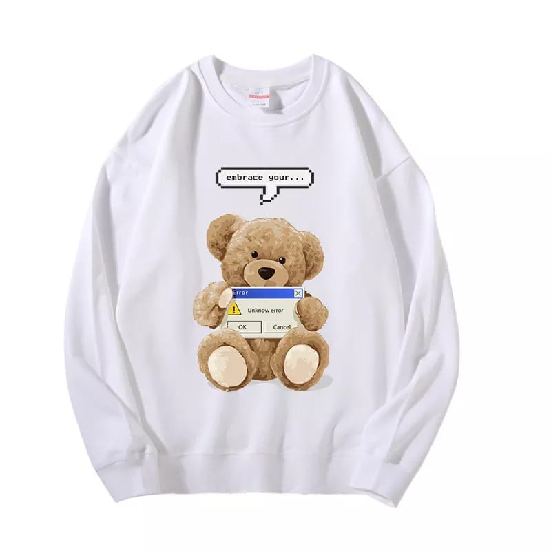 BEFAST - ZSO OOTD Sweater MIJUNE / EMBRACE YOUR TEDDY BEAR 3D SWEATER CREWNECK / Atasan Lengan Panjang / Pakaian Wanita / Sweater Motif Boneka / Fashion Wanita Casual / Sweater Hangout / Terbaru 2022