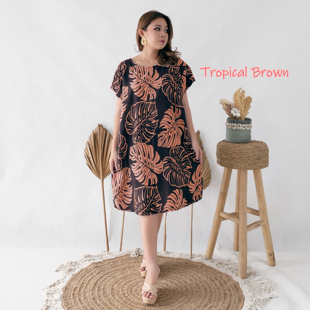 Daster Bali Dress Bali-DST TROPICAL BROWN