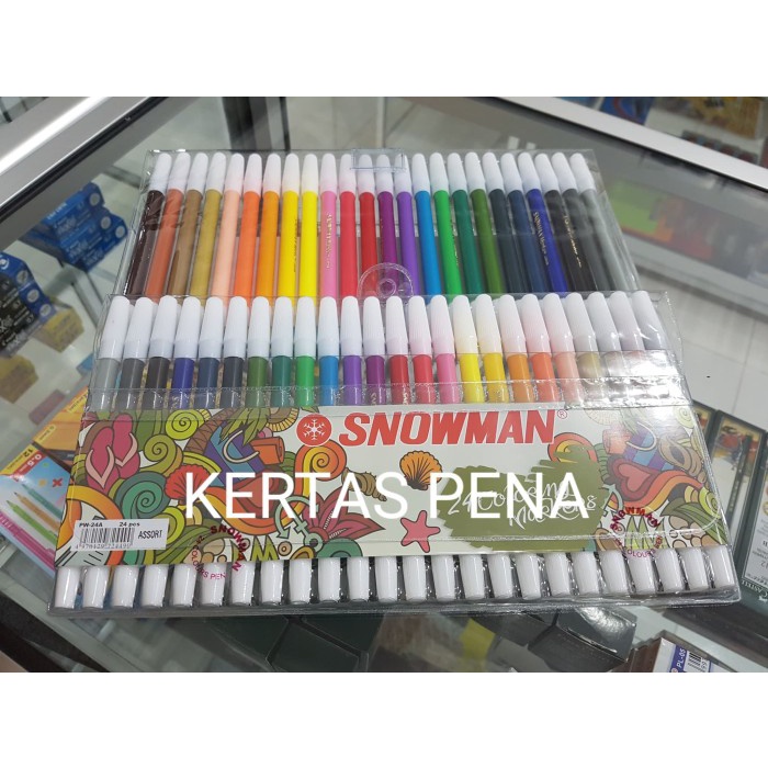 

Bergaransi Spidol Warna / Pencil Marker 24 Warna - Snowman Bagus