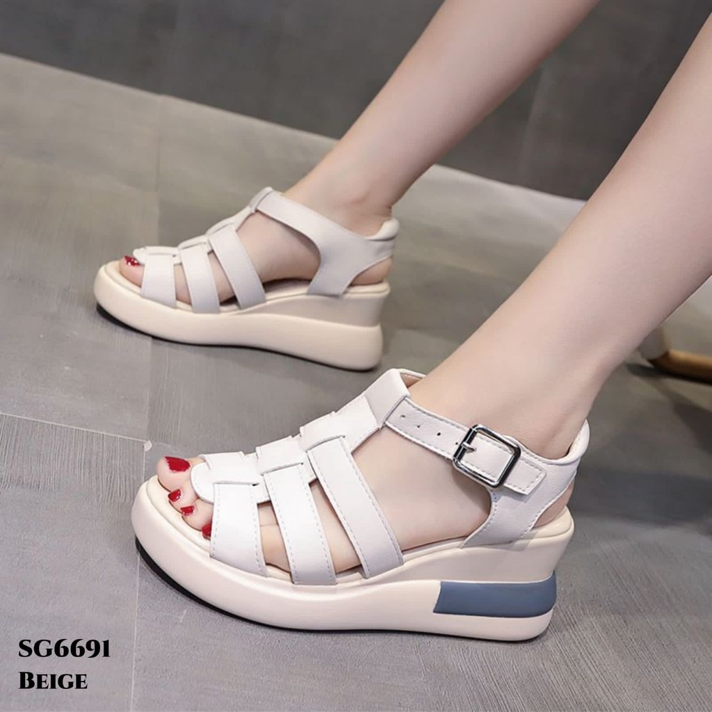 PRF Sandal Wedges Strap Import Fashion Korea  SG6691