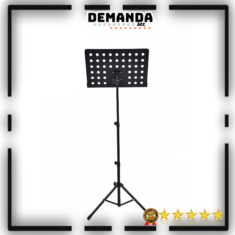 Stand PARTITUR / STAND QURAN / STAND TAB / STAND IPAD / STAND BUKU MUSIK + Board - P-06 - Black