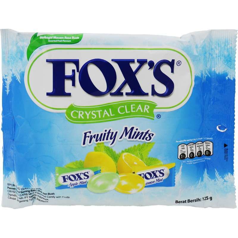 

FOX'S FRUITY MINTS OVAL FLOWRAP 125 GRAM PERMEN FOX