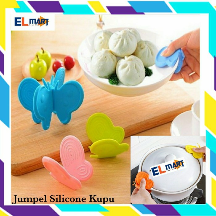 Jumpel Anti Panas Klip Silicone Kupu Panci Pegangan Pelindung