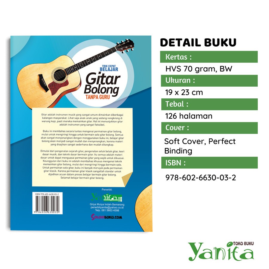 Buku Trik Cepat Belajar Gitar Bolong tanpa Guru - Adi Jarot Pamungkas