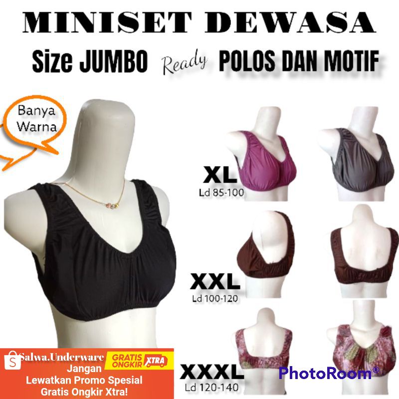 COD - MINISET Kualitas Bahan Premium KAIN Roll Bukan PERCA Jumbo LD 140+CM BIGSIZE OVERSIZE XXXL / B