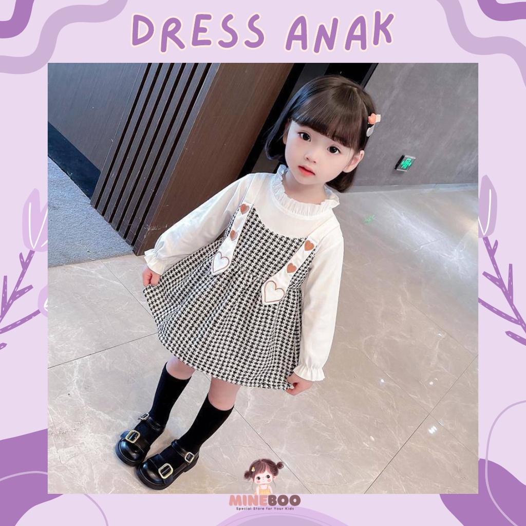 mineboo - DRESS LOVE ANNYEONG EBV  2 TAHUN | Bae Cha Dress Korean - Dres Pesta Fashion Gaun Baby Korea Style Import