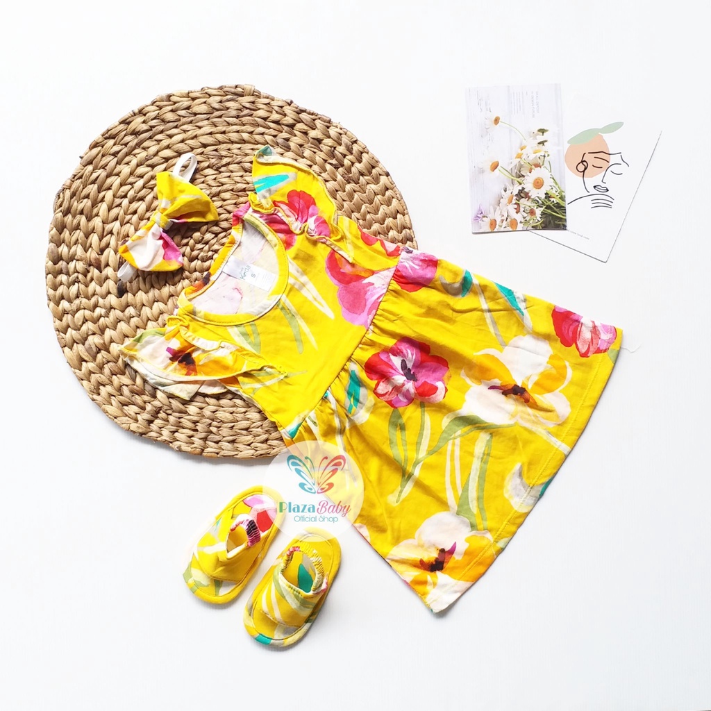 Plazababyku MX DRESS ARRYANA dress bayi bunga 3-15 bulan Free headband dan sandal PART2