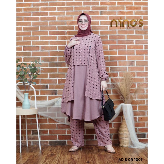 Ready Stelan Tunic dan Celana KS-S-CR-0101 ori by ninos design