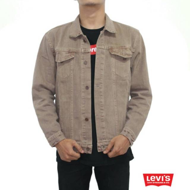 Jaket Jeans Levis Pria | Coklat | Premium Qualty