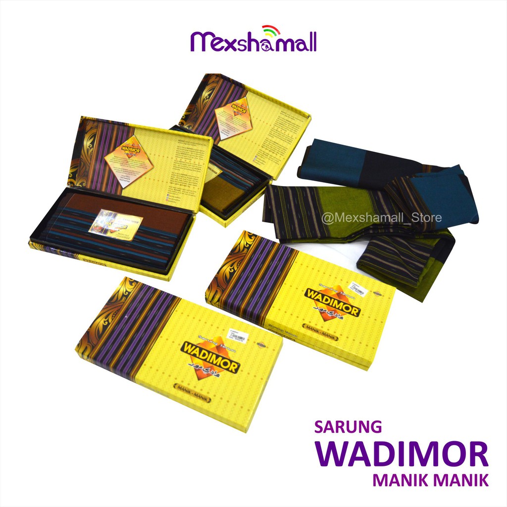 sarung wadimor asli polos hitam - putih - motif original sarung tenun indonesia