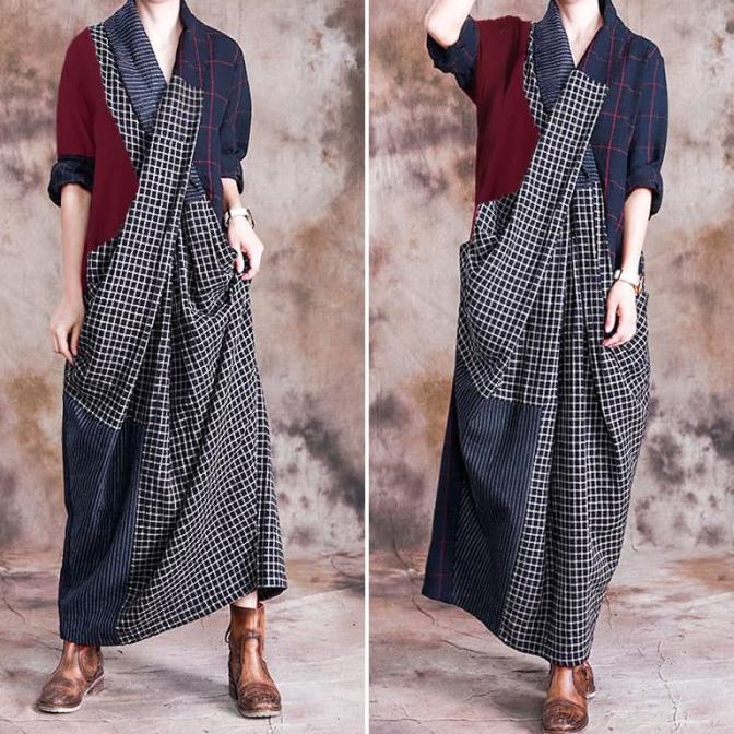 Berkualitas Long Dress Model Longgar Wanita/Dress Ramadhan Big Size Import Terlaris