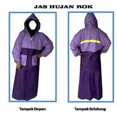 JAS HUJAN ROK WANITA MUSLIMAH SALSA