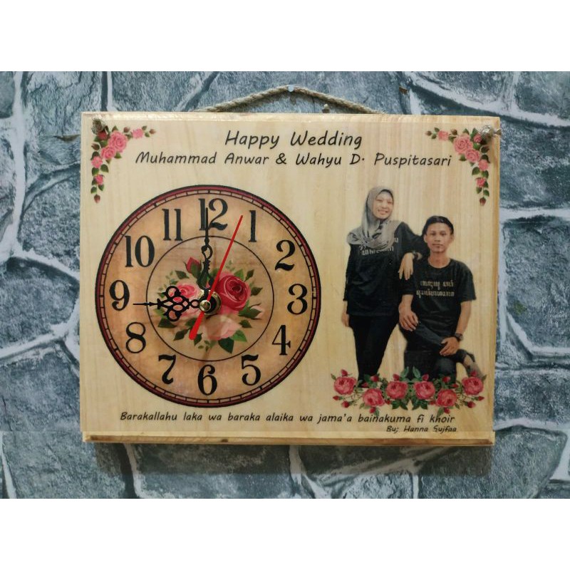 JAM DINDING KAYU / JAM KAYU / JAM CUSTOM / KADO UNIK