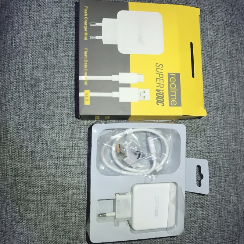 Realme Supervooc Charger 4A 5V Type C/Micro USB Fast Charging