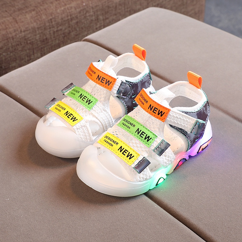 Sepatu Sandal LED Sendal Anak Sport New Supr