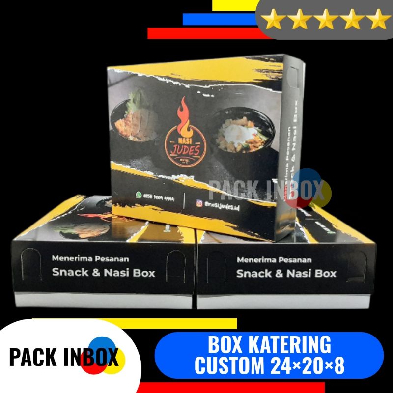 

CETAK BOX KATERING CUSTOM PRINTING KARDUS CATERING DUS KATERING CUSTOM 24x20x8 UKURAN 24×20×8