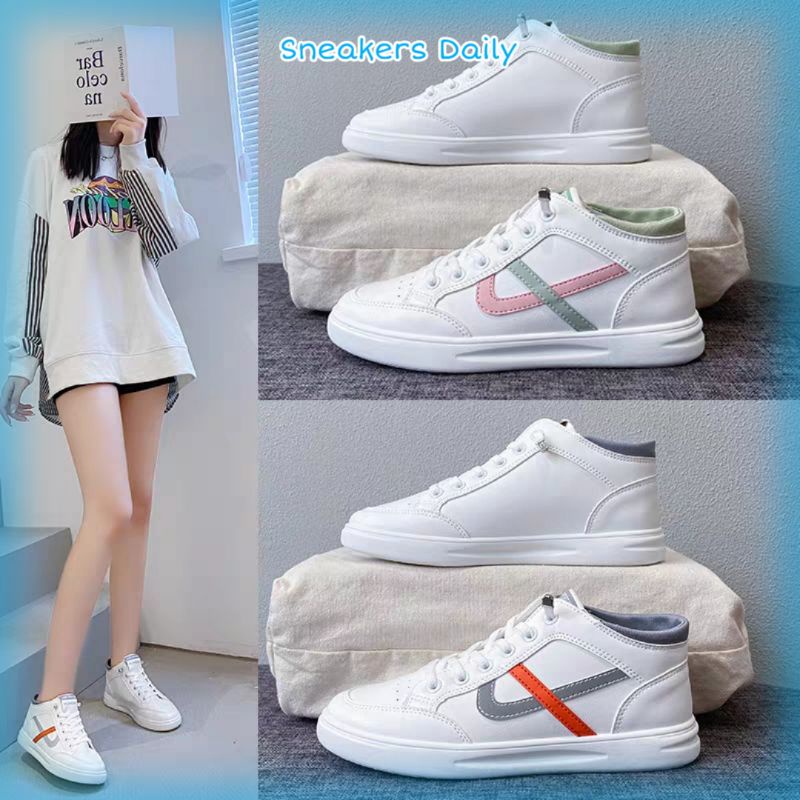 COD Sneakersdaily 6809 Sepatu Sneakers Wanita Casual Shoes White