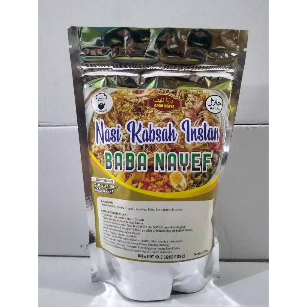 

Nasi Kabsah Instan Baba Nayef Beras Basmati Plus Bumbu