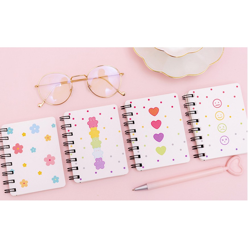 Notebook Motif POLKADOT Polos Simple / Notes Buku Memo Mini Gambar Polkadot Motif Unik / Buku Mini