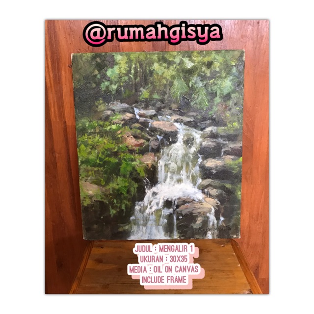 Lukisan sungai pemandangan 1 - rumahgisya