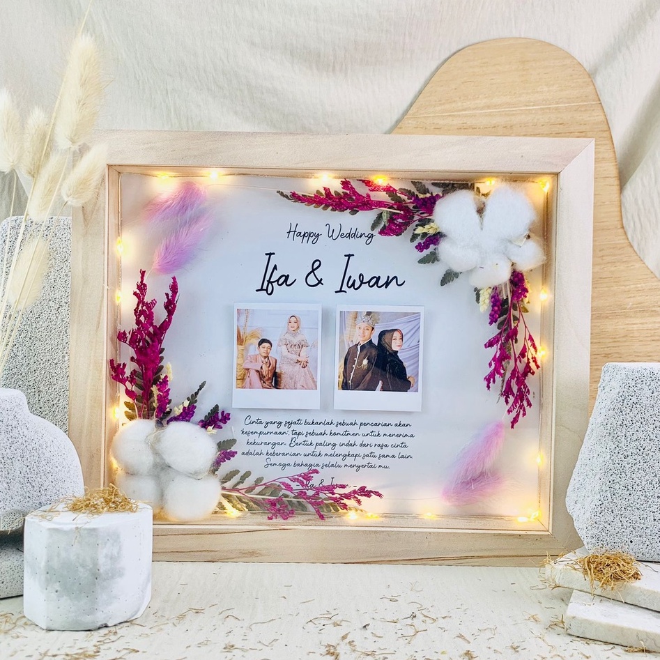 KADO BUNGA KERING FRAME HADIAH KADO UNIK UNTUK BESTIE | KADO COWOK | HADIAH CEWEK | KADO ANNIVERSARY