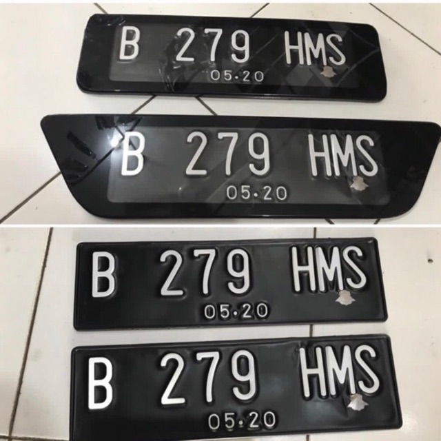 Dudukan Plat Nomer Akrilik Custom (bonus angka dan hurup stiker skotlet)