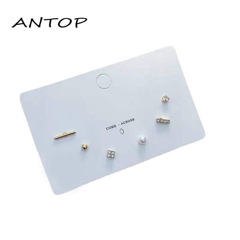 5 / 6PCS Anting Tusuk Aneka Desain Gaya Simple / Pelajar Untuk Wanita