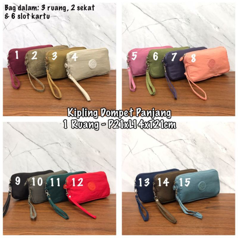 [BISA COD] Dompet Wanita Kipling Panjang-Dompet Import Murah