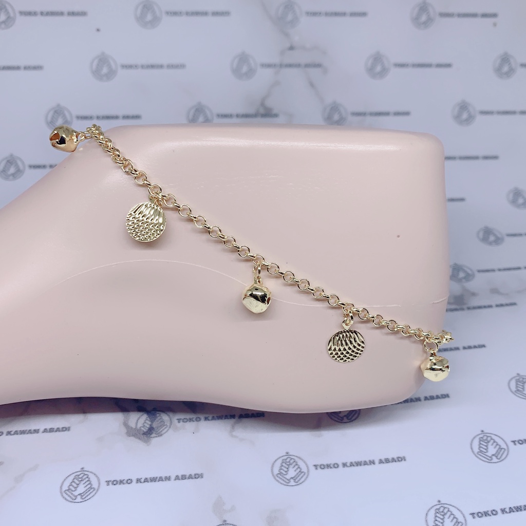 Gelang Kaki Xuping Gold Wanita Dewasa Motif Kapsul Fashion Terbaru *01
