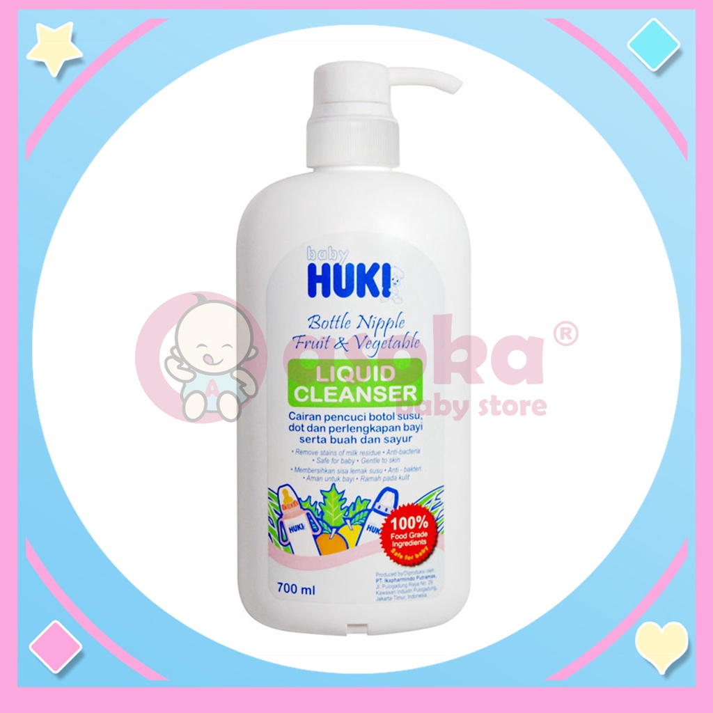 Huki Liquid Cleanser Pump CI0261 700 mL - Cairan Pencuci Botol Susu ASOKA