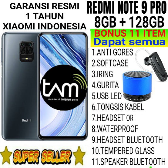 Xiaomi Redmi Note 9 Pro 8 128 6 64 Garansi Resmi Shopee Indonesia