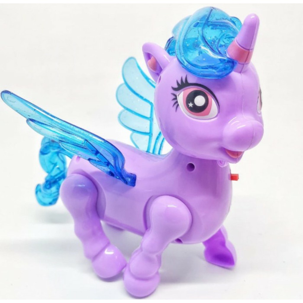 Mainan anak unicorn kuda poni  Lampu dan bersuara /mainan anak unicorn