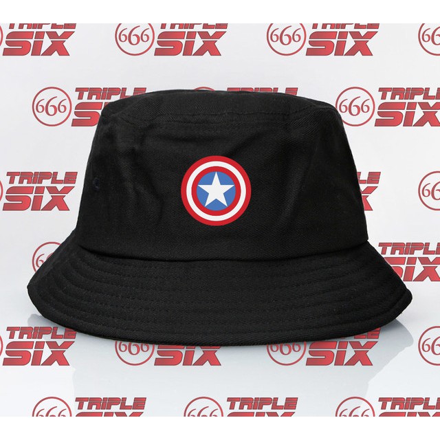 Topi Bucket Marvel Captain America Logo