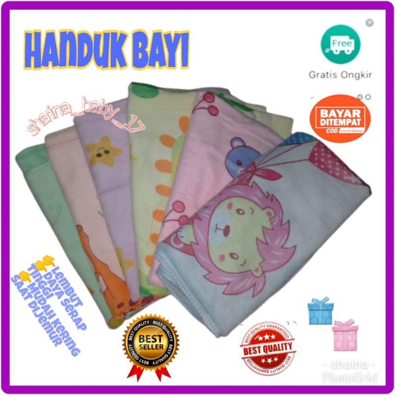 Handuk Mandi Baby Anak Lembut Halus Motif Warna Besar Lucu karakter Besar  50 x 100cm Dan 60 x 120cm Mikrofiber