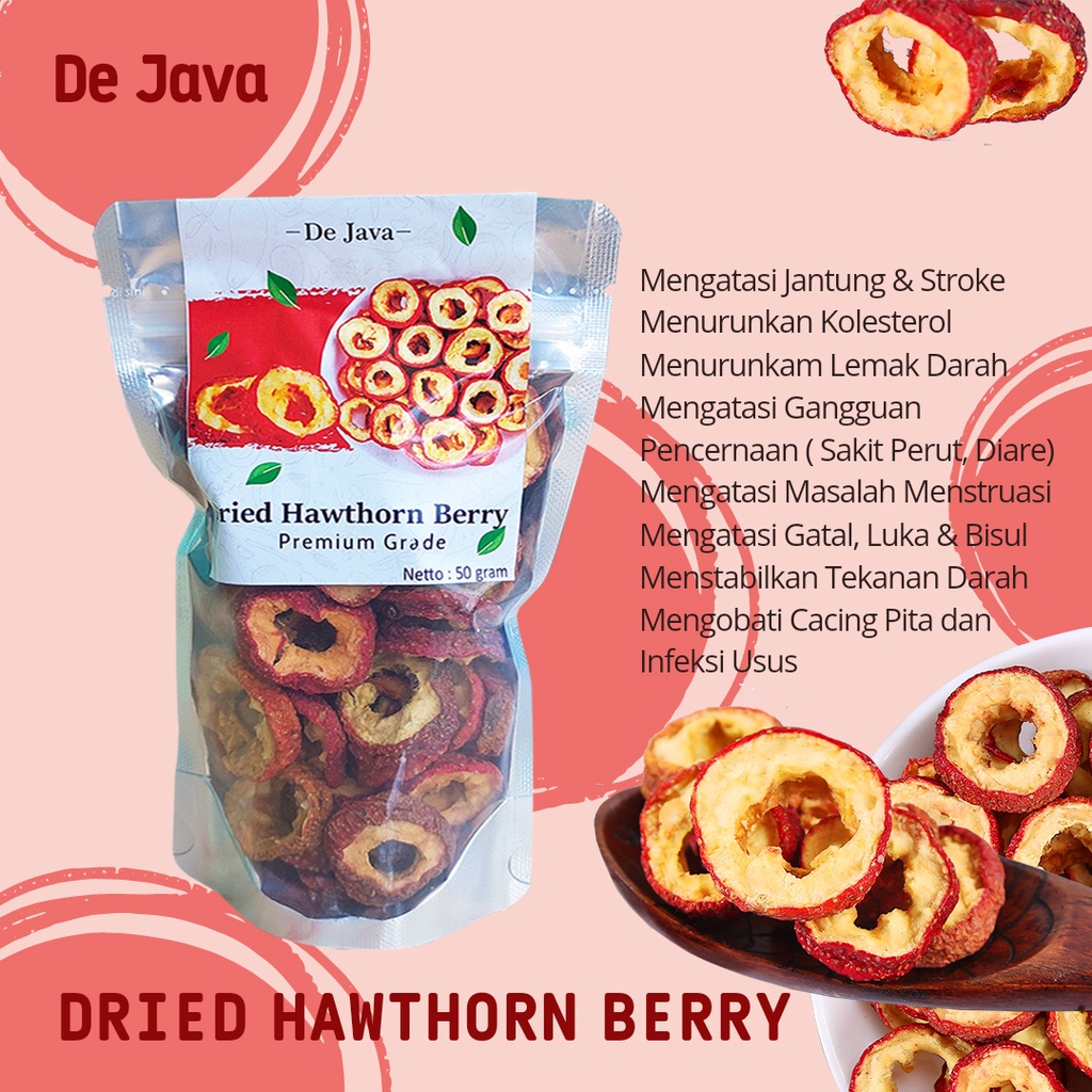 

Dried Hawthorn Berry Tea Premium Buah Sanca Kering San Ca 50 gram Teh Penurun Tekanan Darah