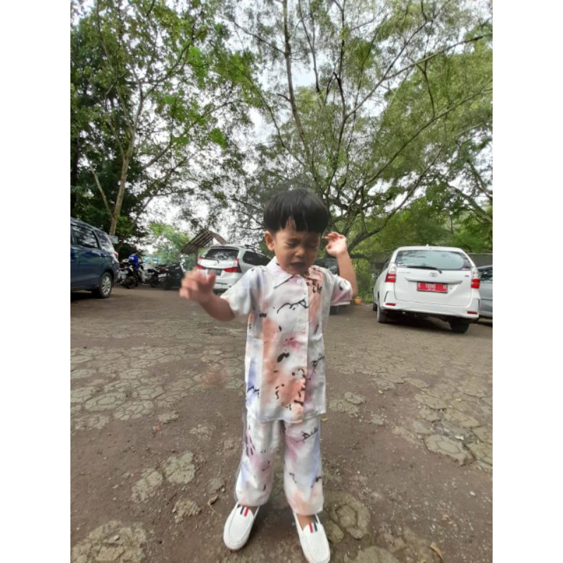 Pakaian tie dye anak Unisex murah berkualitas