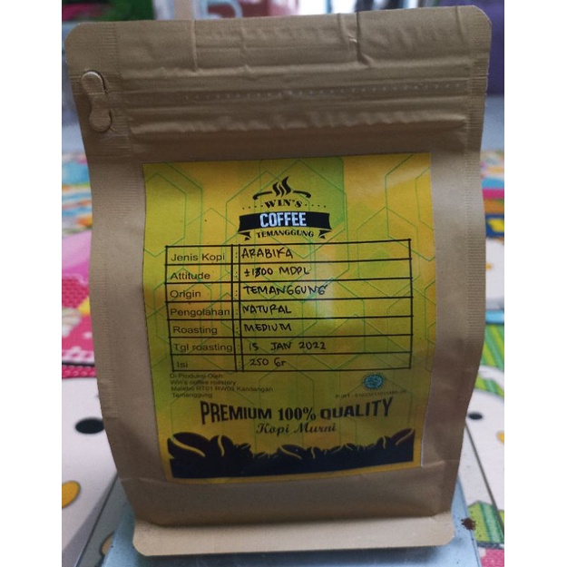 

Arabika Natural 250 gr premium