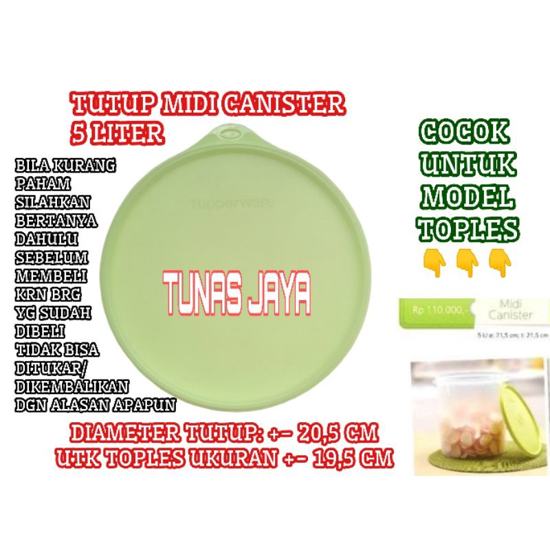 TUTUP MIDI CANISTER 5 LITER SEAL TUPPERWARE