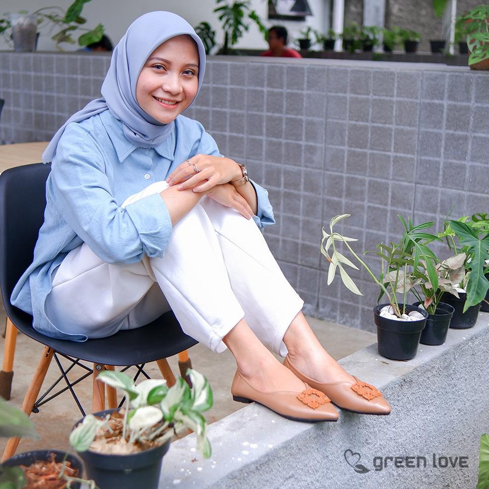 Fresh Product--Green Love Sepatu Flat SABRINA