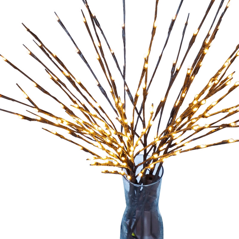 Lampu Tumblr 20/100-led Model Ranting Pohon Willow Tenaga Baterai Untuk Dekorasi Rumah/Taman/Pesta