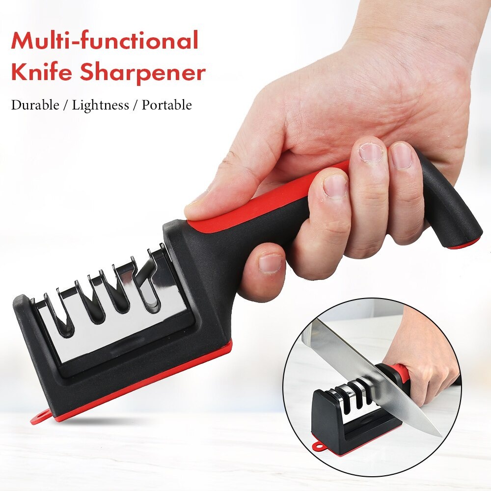 Pengasah Pisau Dapur Pengasah Multifungsi Knife Sharpener 3 Slot