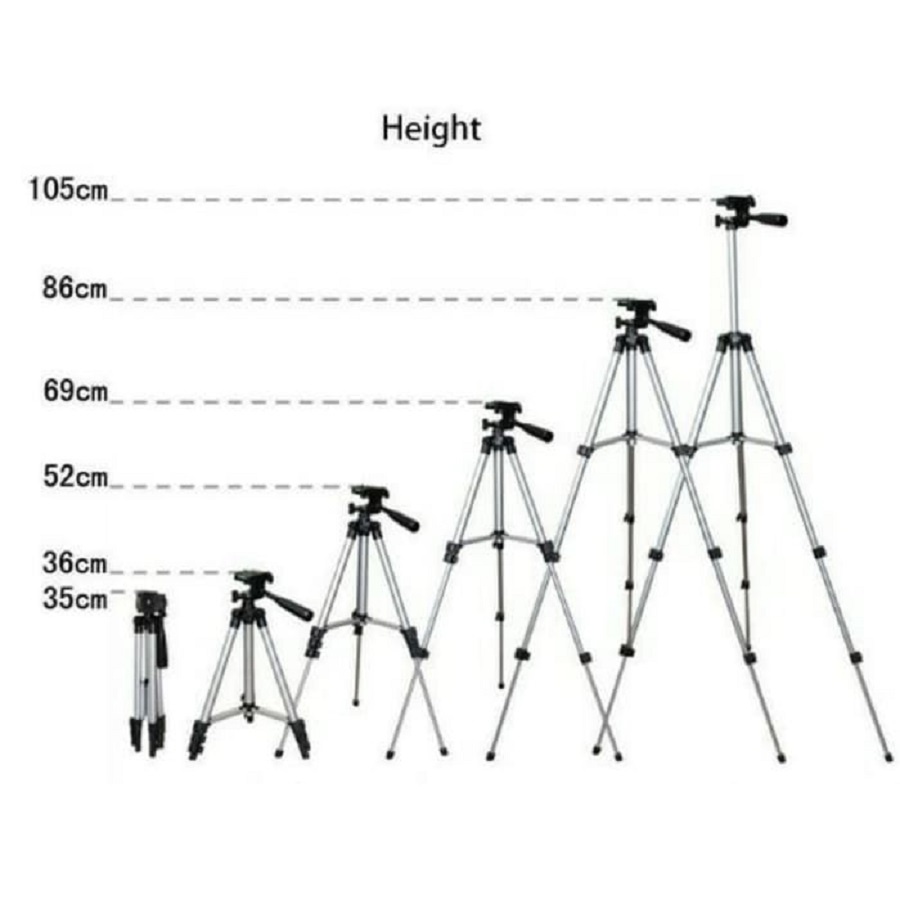 TRIPOD HP PORTABLE ALUMINIUM TRIPOD KAMERA TRAVEL