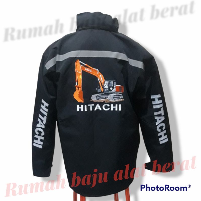 jaket hitachi / jaket hitachi parasut / jaket alat berat