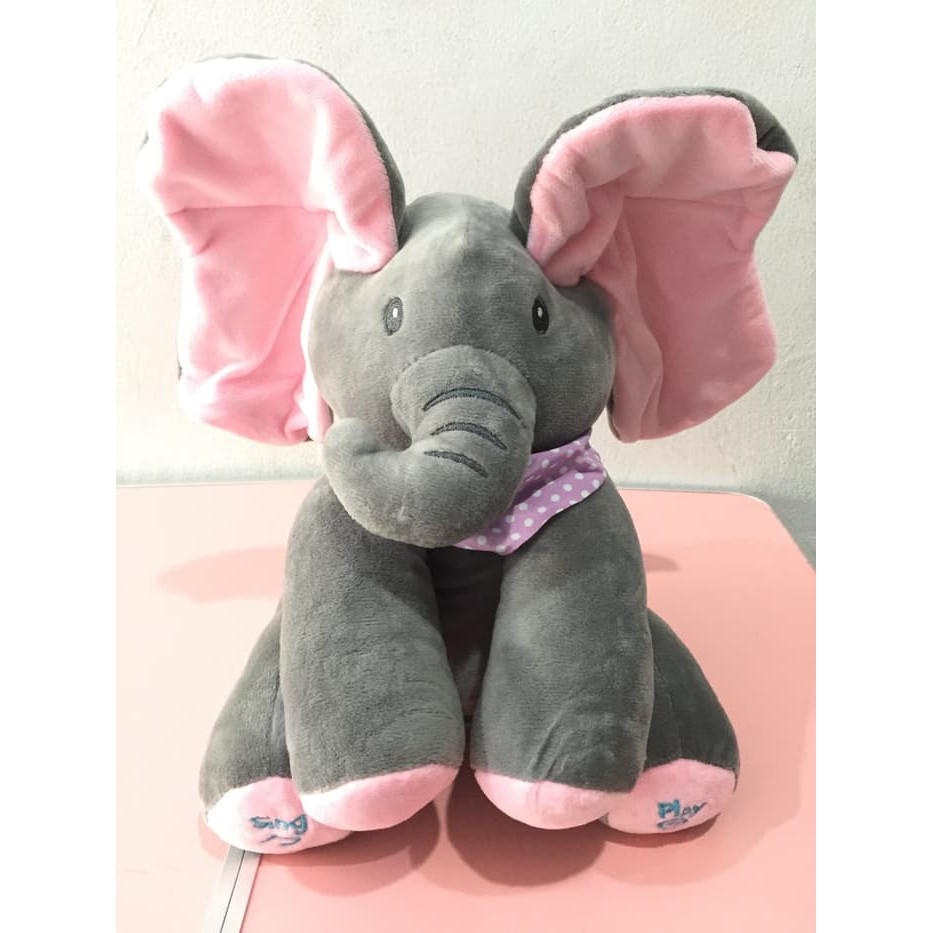 Peek A Boo Elephant Gajah Doll Singing 