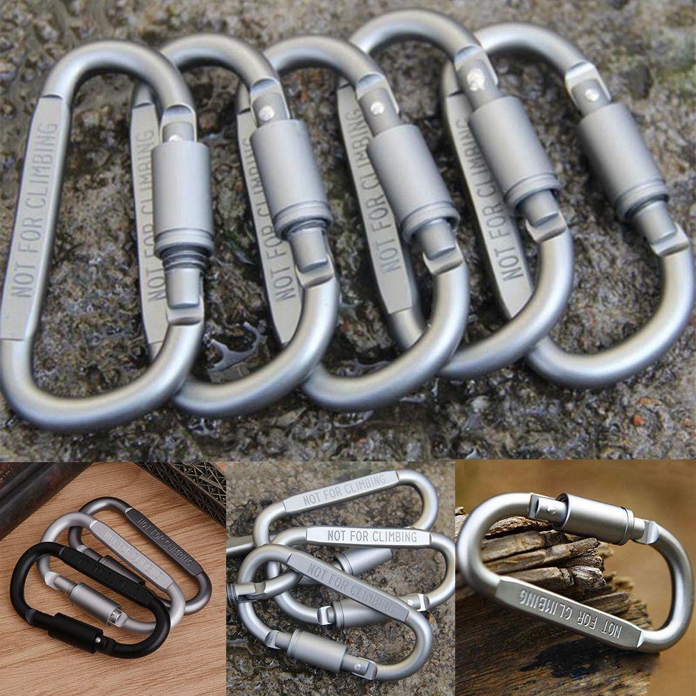 Nanas1 /2 /5 /10pcs Climbing D Carabiner Survival Gear Aluminium Alloy Aksesoris Luar Ruangan Camping Hiking Kait