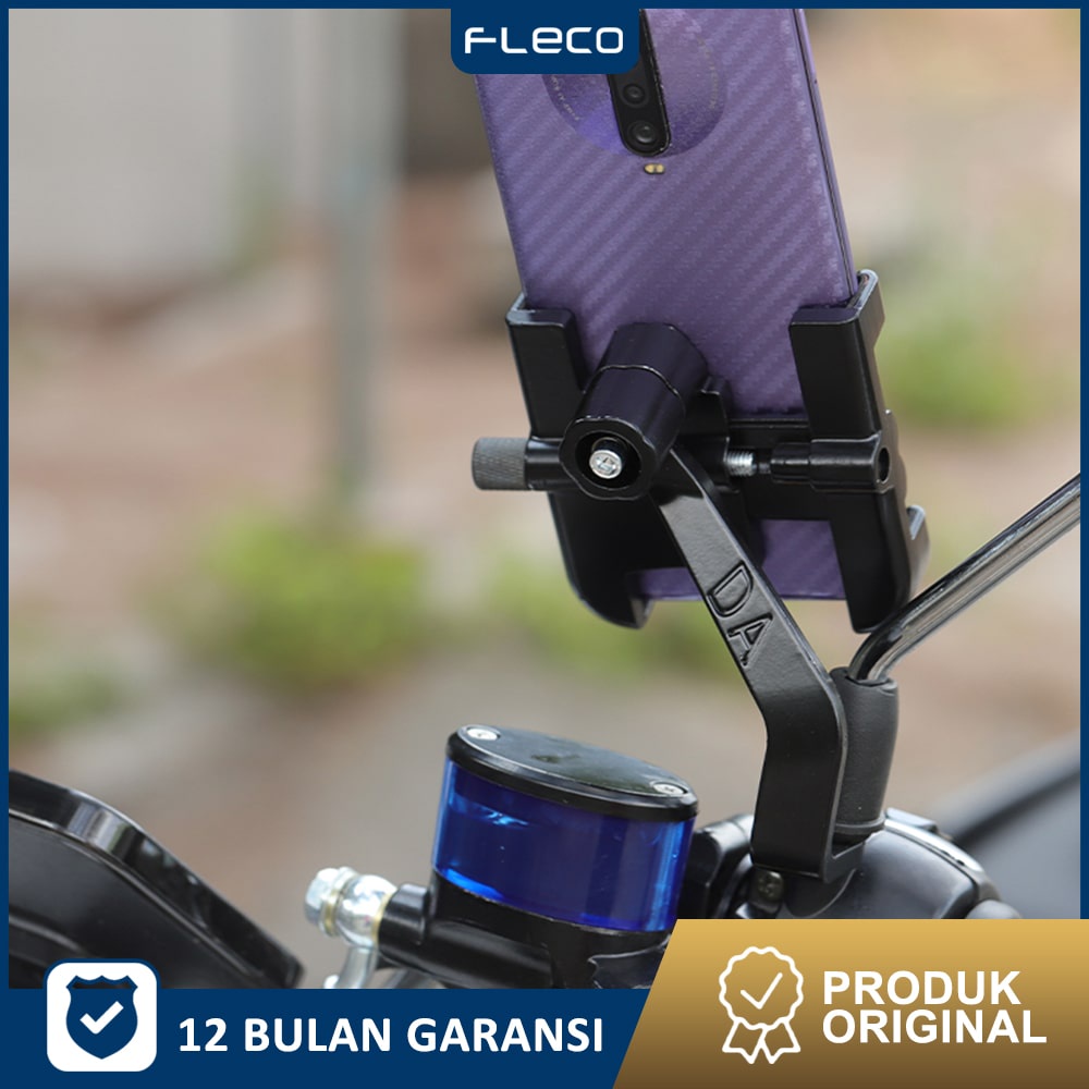 Holder HP Motor Spion Bahan Besi / Full Metal Body C-2 Motorcycle Holder FLECO